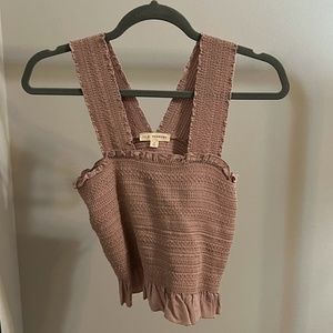 Pink cropped tank top